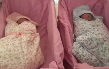 恭喜北京的付总一家，喜得双胞胎宝宝